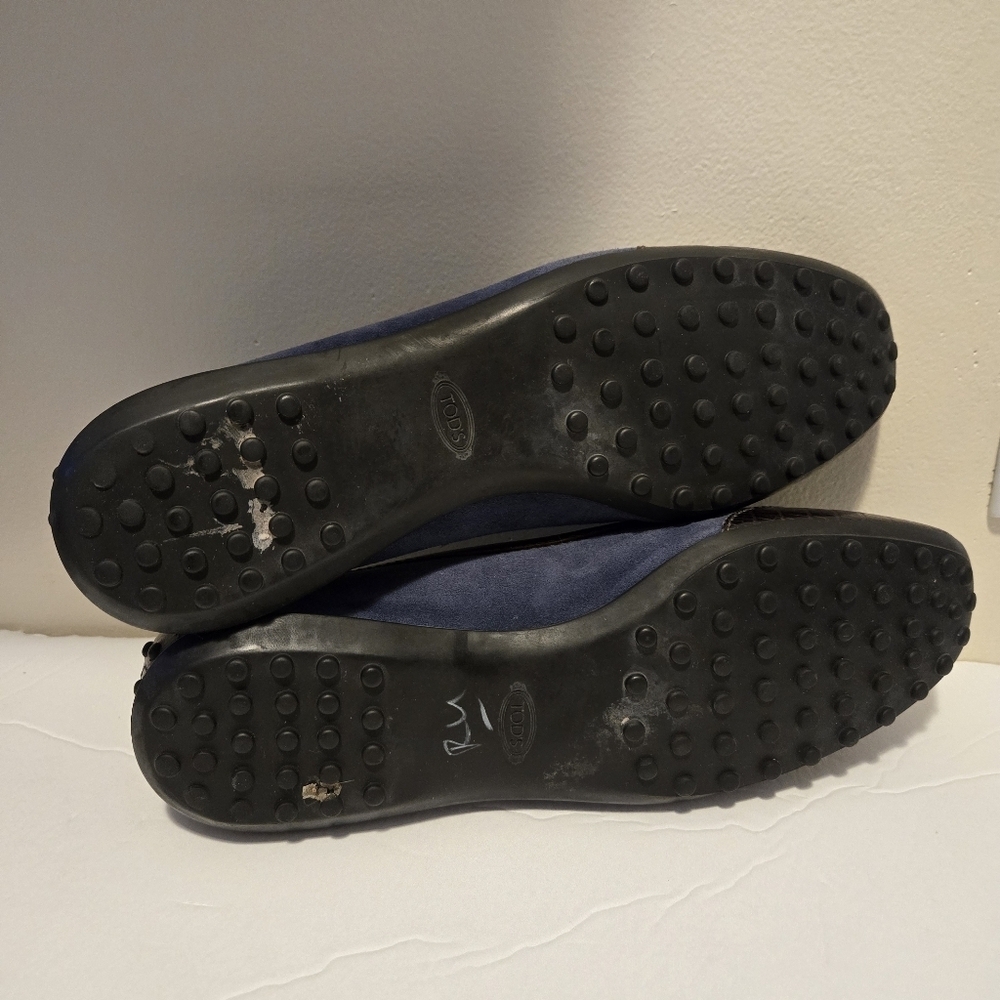 Tod's Leather And Suede Lace up Loafers Size 38 - Picture 7 of 9